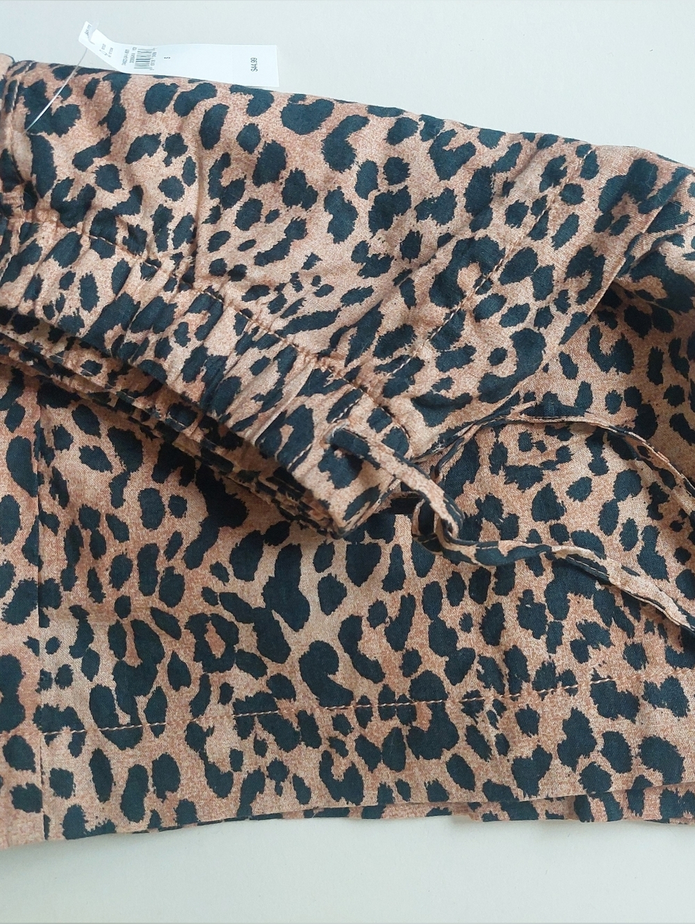 NWT Cheetah leopard print GAP drawstring linen shorts